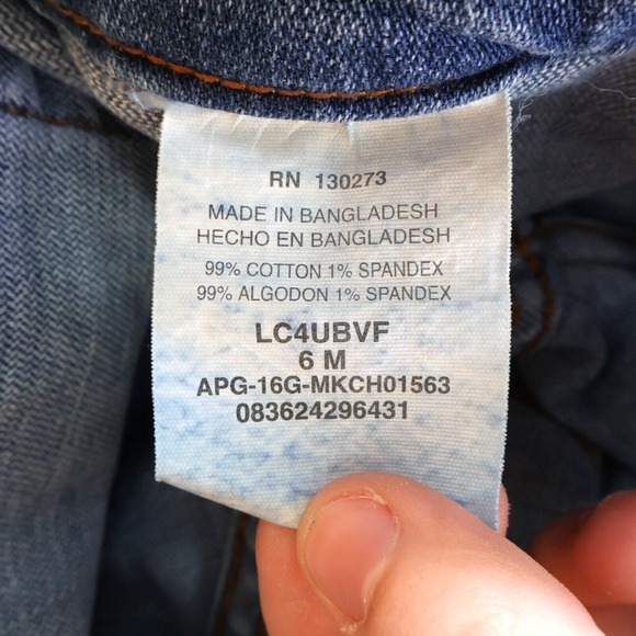 Crafted by Lee Boyfriend Jeans Distressed Womens Size 6 Blue Medium Wash Denim - Picture 8 of 8